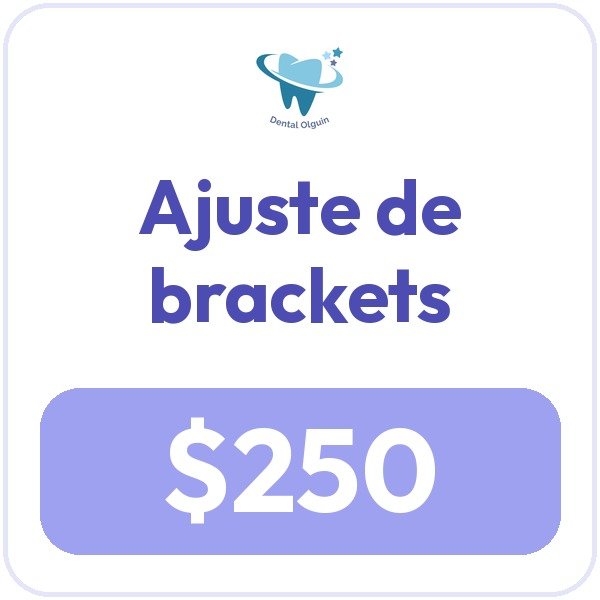 Promoción Ajuste de brackets metálicos, cambio de ligas, $250.00